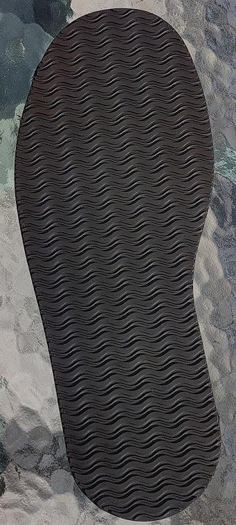 668 Rubber Full Soles, 4mm, wavy design, brown