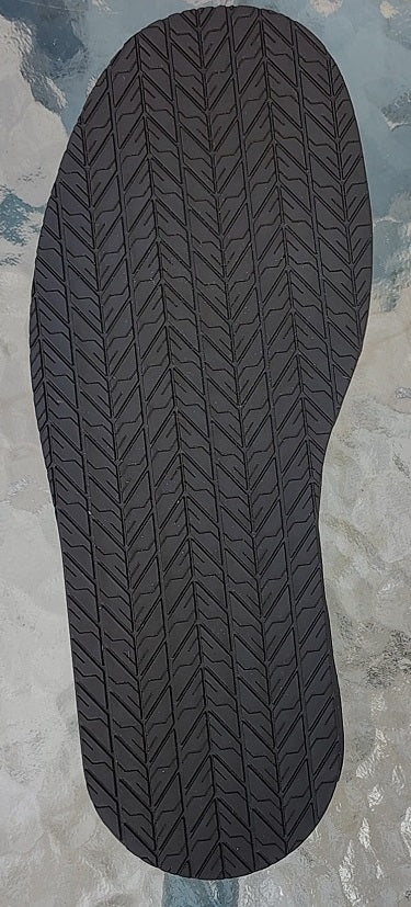 687 Rubber Full Sole, 4mm, tire tread design, dark brown