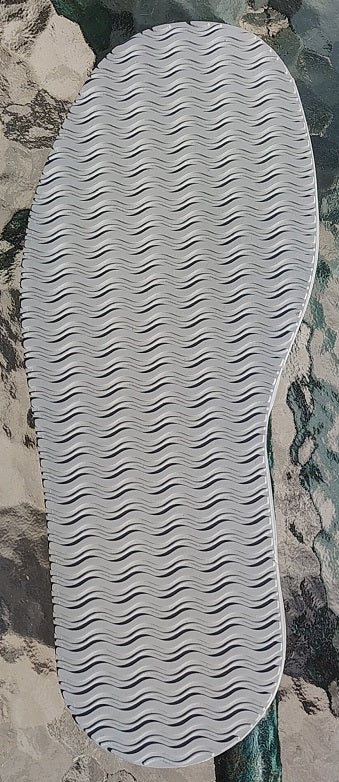 668 Rubber Full Sole, 4mm, wavy design, gray