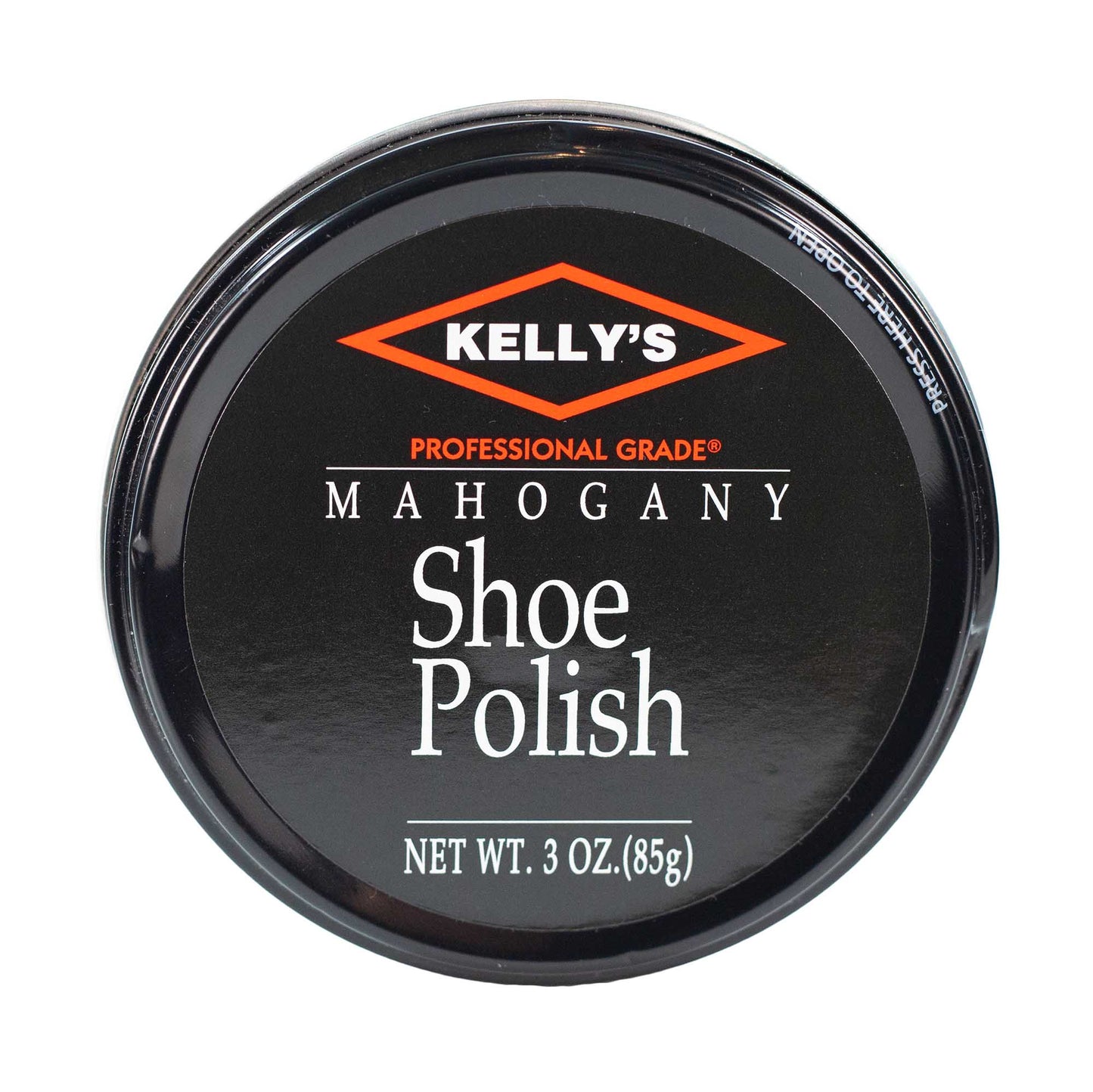 Kelly paste wax, 3 ounce tin, mahogany