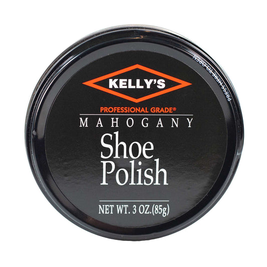 Kelly paste wax, 3 ounce tin, mahogany