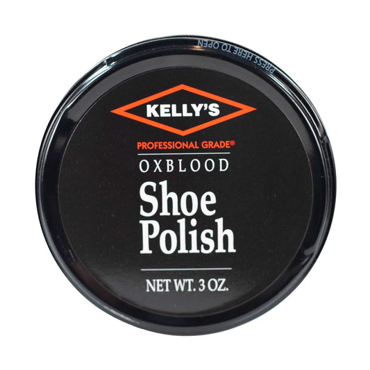 Kelly paste wax, 3 ounce tin, oxblood