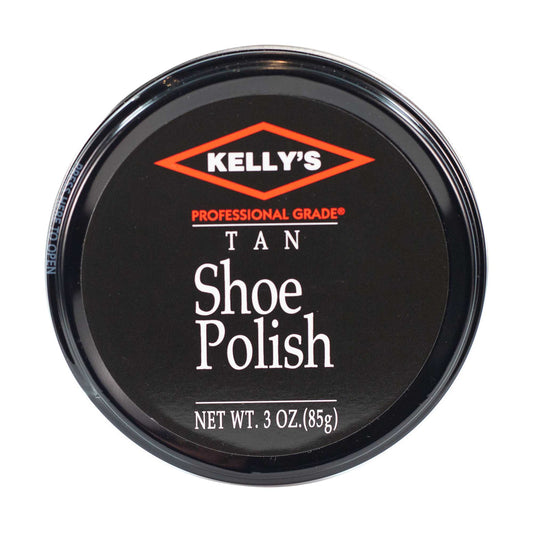 Kelly paste wax, 3 ounce tin, tan